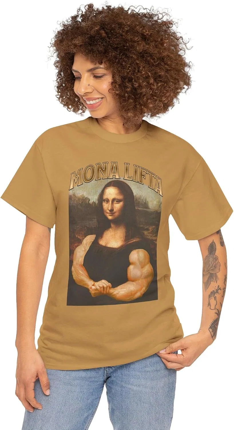 Футболка с принтом Mona Lifta Gildan 5000, Old Gold — фото 2
