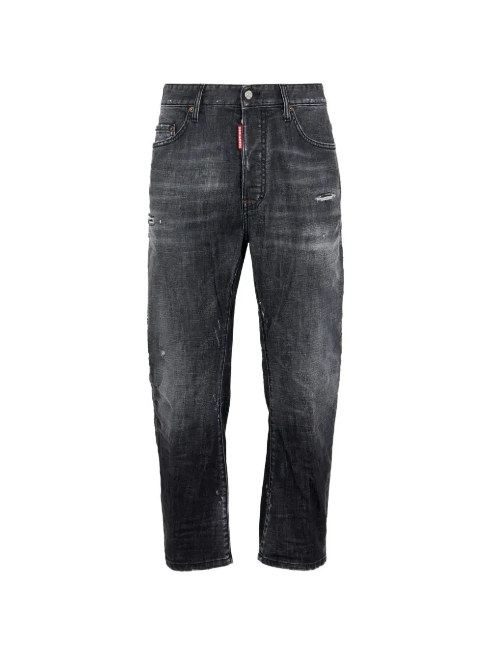 Джинсы Bro с эффектом потертости Dsquared2, черный