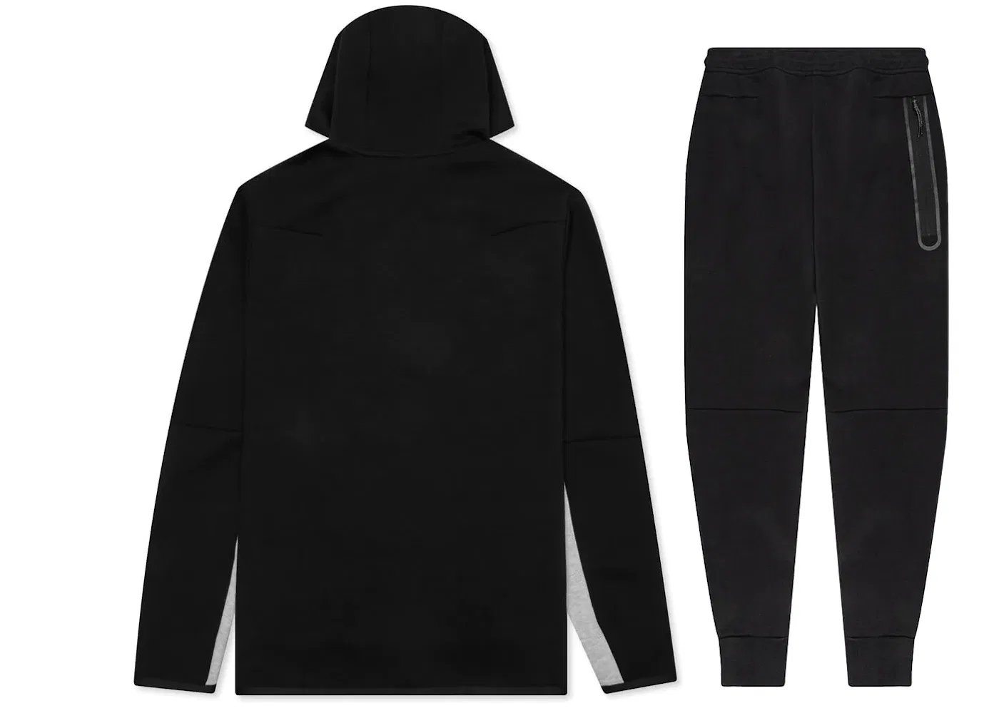 Мужской комплект худи и джоггеров с полной застежкой-молнией Full Zip Hoodie & Joggers Set Nike, Black/Dark Grey Heather/White — фото 2