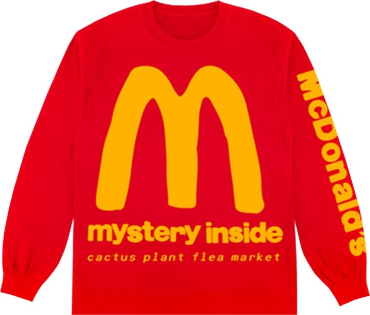 

Лонгслив Cactus Plant Flea Market x McDonald's Drive-Thru Long-Sleeve 'Tomato', красный