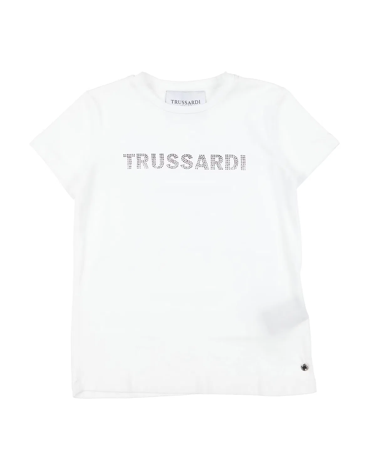 Детская футболка для девочек с принтом Trussardi, белый