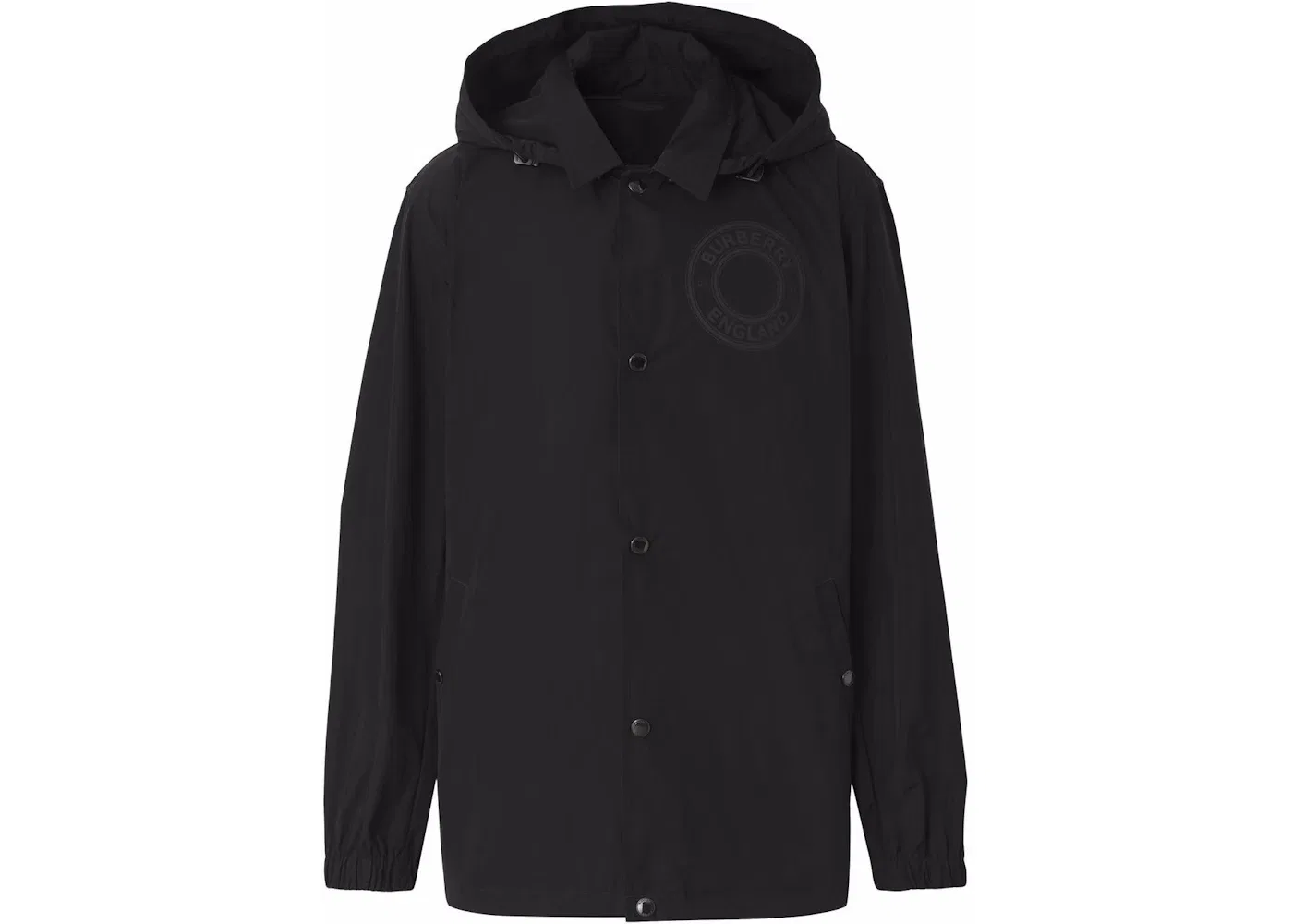 Мужская ветровка с капюшоном и принтом Burberry Logo Graphic, Черный
