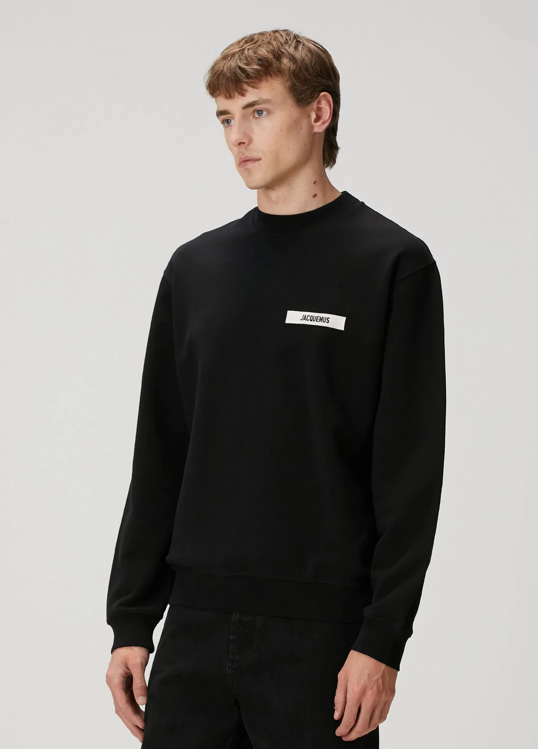 Свитшот Jacquemus Gros Grain Siyah Logo Patchli, black — фото 3
