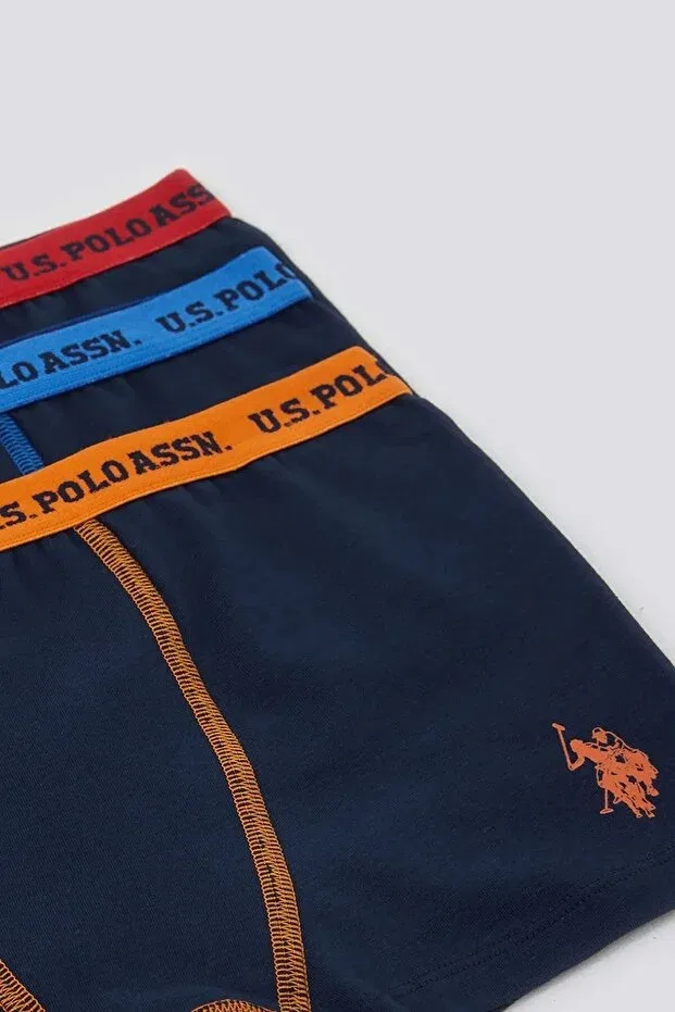 Детский комплект боксеров для мальчиков хлопковый U.S. Polo Assn., Navy Blue — фото 2