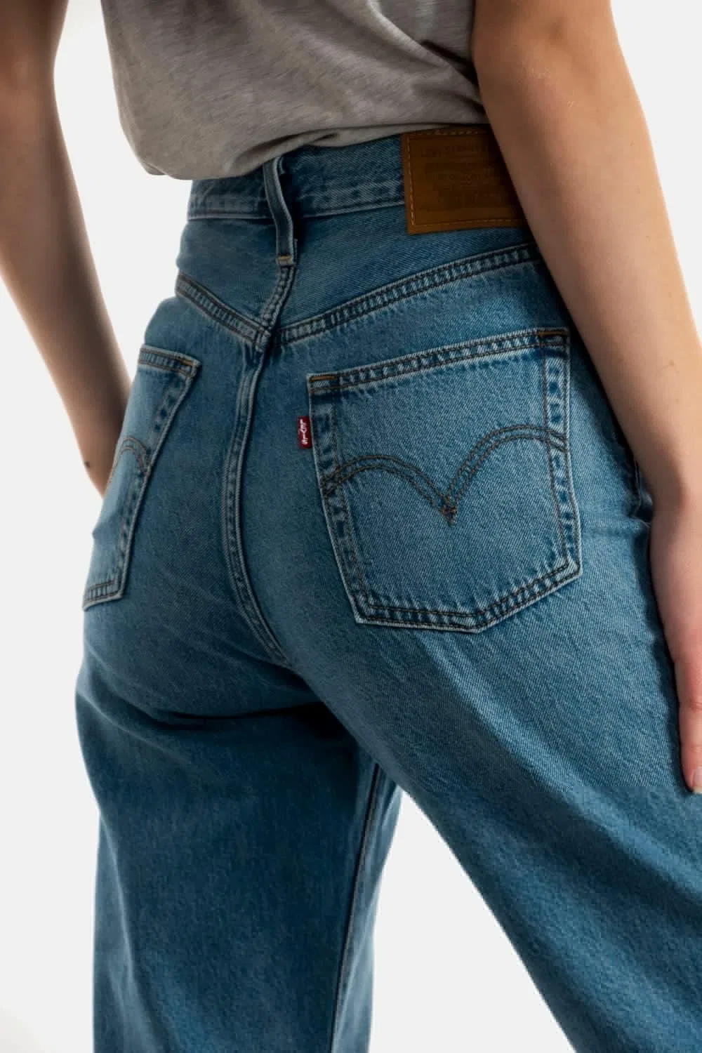 Женские джинсы прямого кроя Ribcage Straight Ankle Levi's, Light Indigo Worn in — фото 3