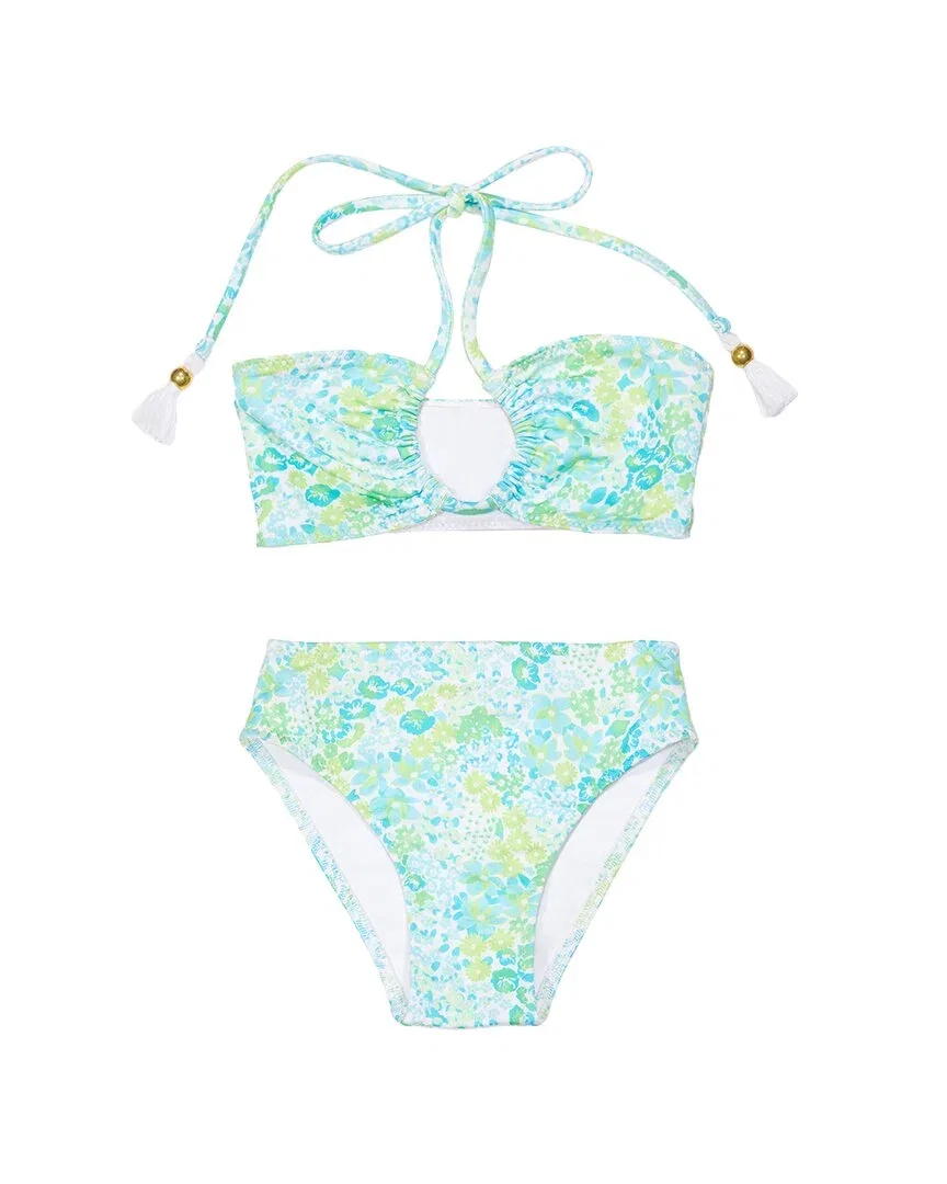 Детский комплект купальников с завязками на шее Beach Bouquet Ramy Brook, White