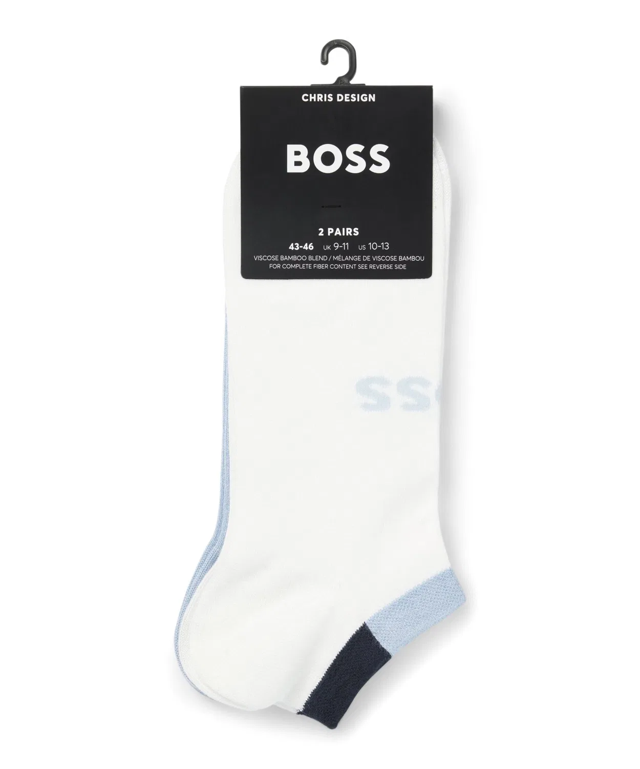 Мужские носки с мягким бамбуком, комплект из 2 пар BOSS, Light Blue