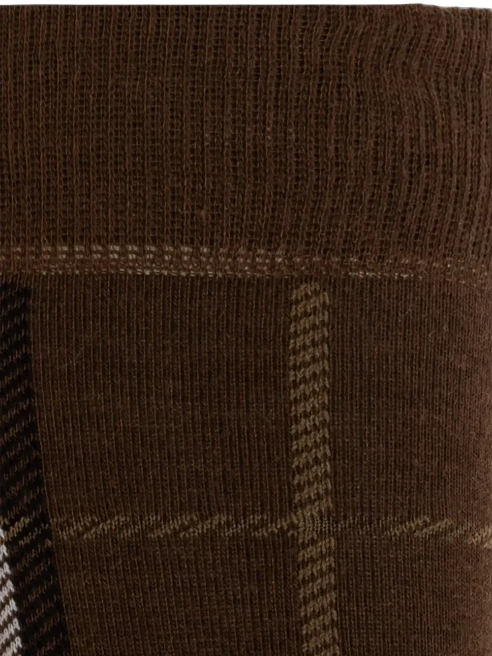 Носки в клетку BURBERRY, коричневый — фото 2
