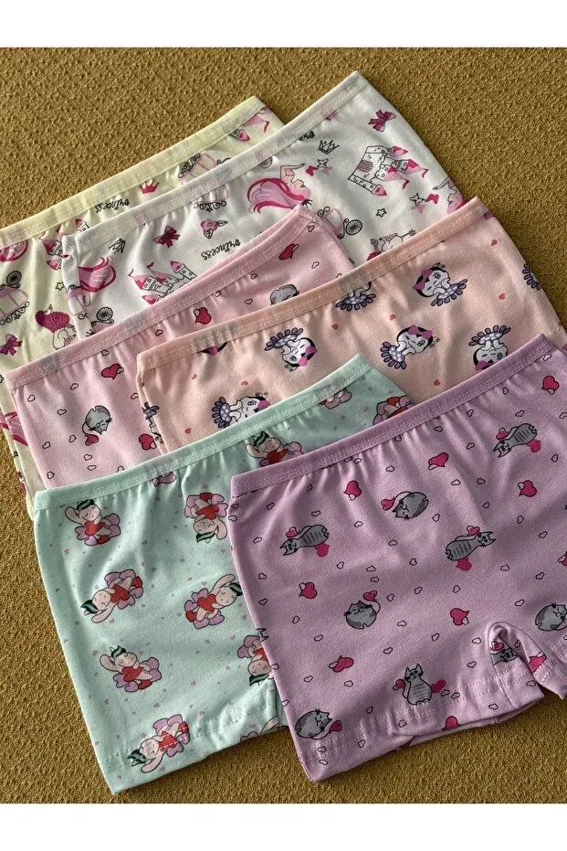 Детские боксеры для девочек хлопковые набор 6 шт Myquality, Multicolor