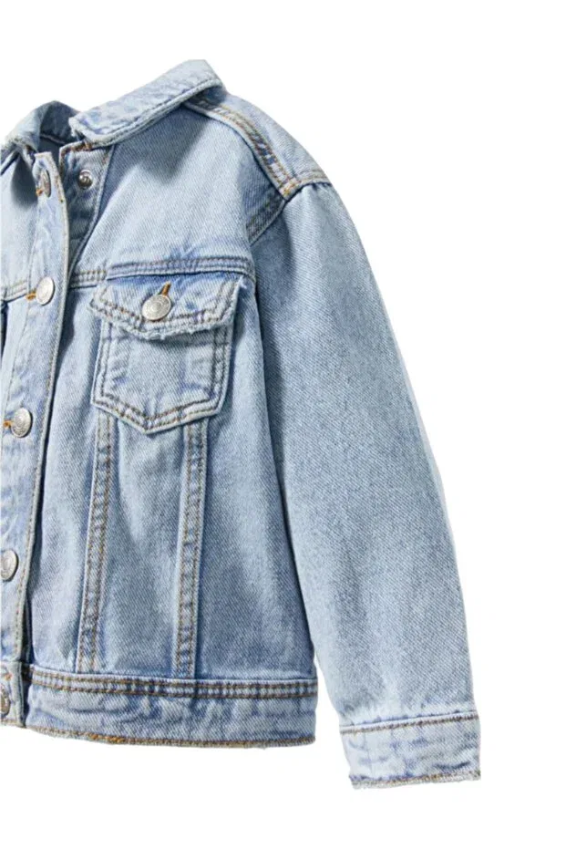 Детский джинсовый жакет для девочек Hepiyo Kids, Blue — фото 4