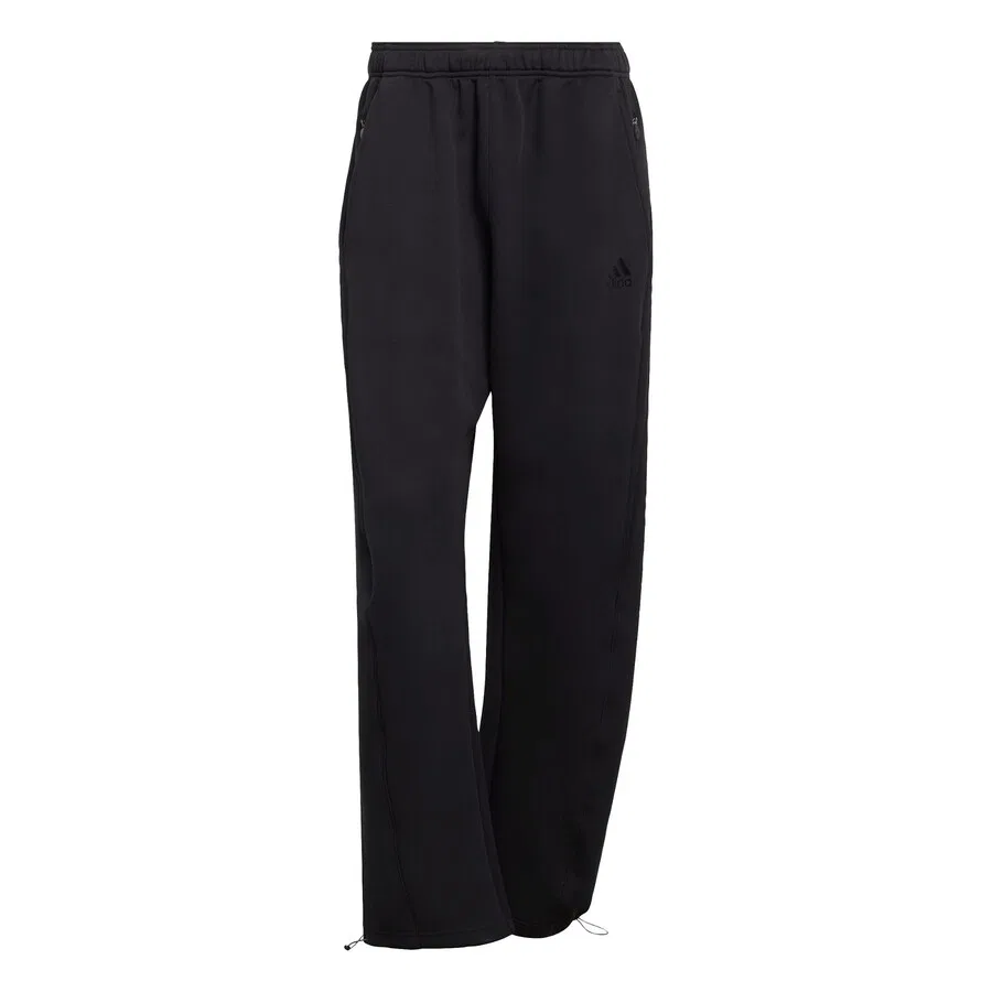 Брюки ADIDAS ORIGINALS свободного кроя 'SPACER OPEN HEM' черного цвета