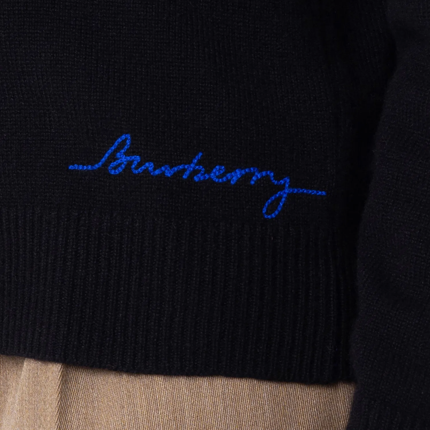 Свитер из кашемира с высоким воротом Cashmere Turtleneck Sweater Burberry, Black — фото 2