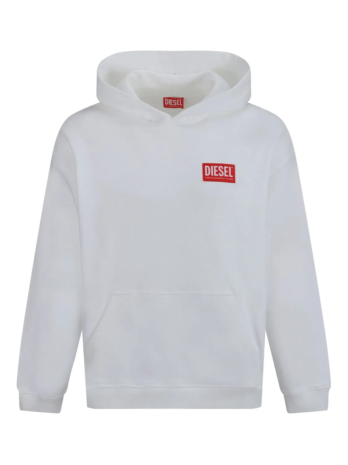 Худи из хлопка с логотипом Diesel, белый