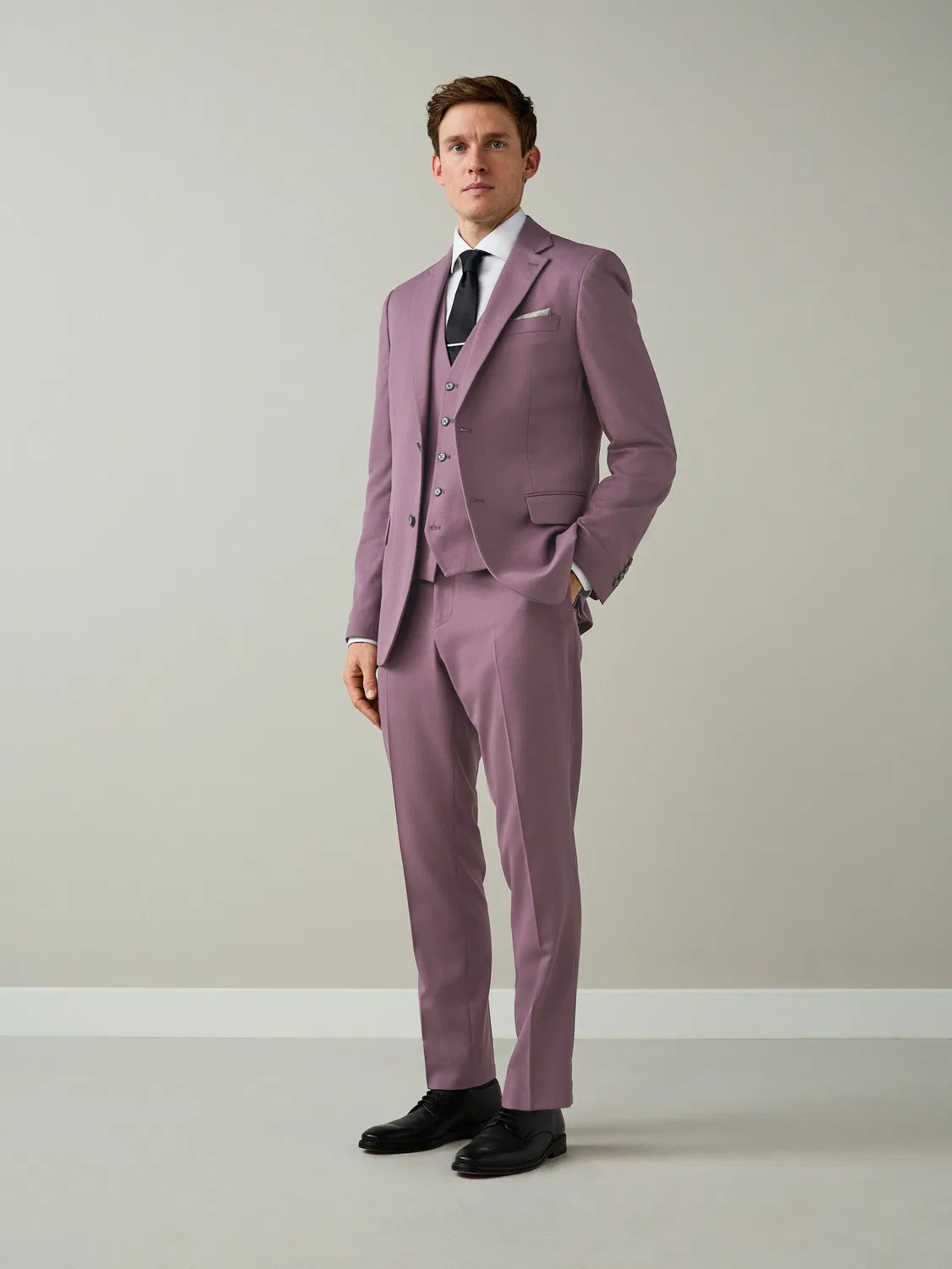Жилет Next Textured Suit, сиреневый — фото 2