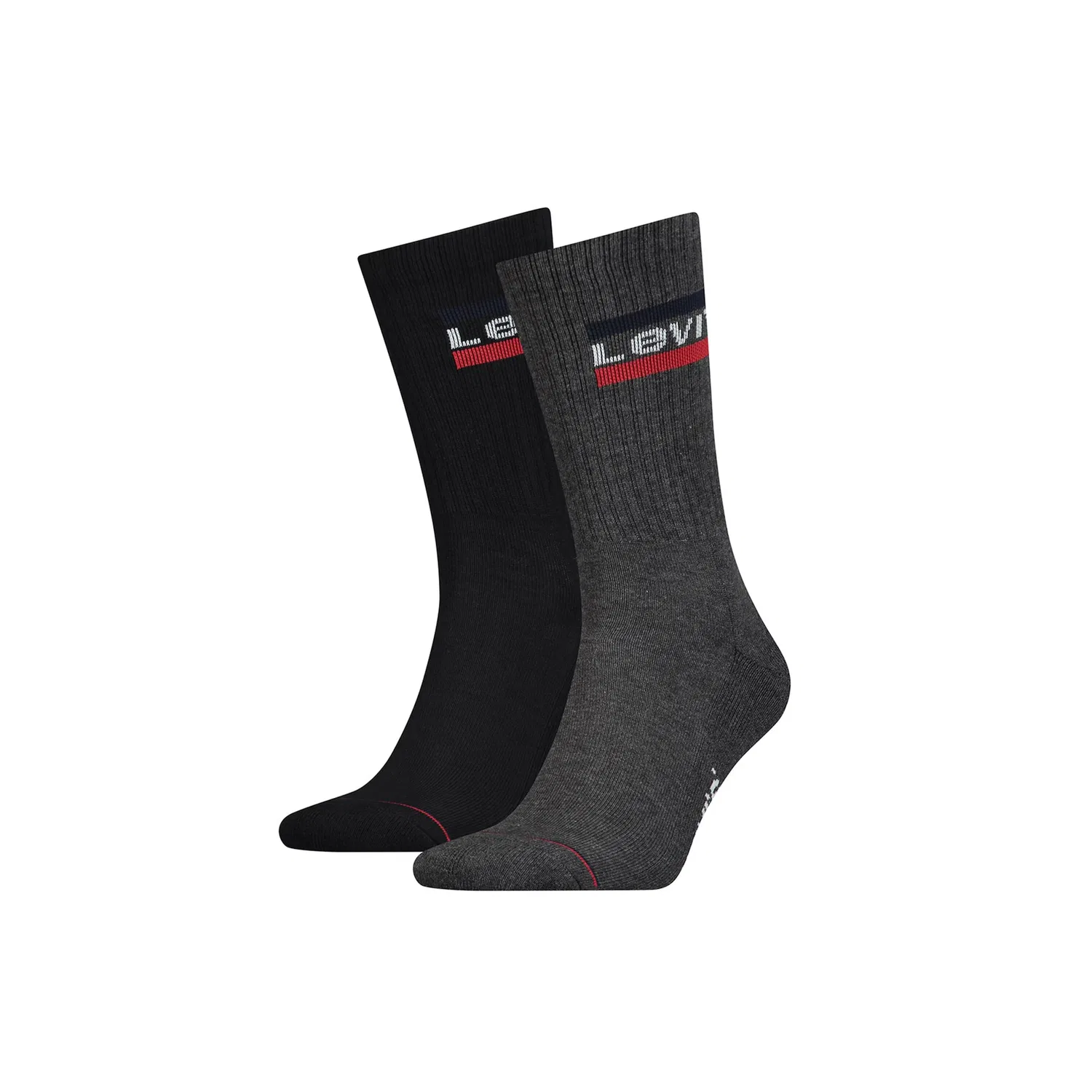 Унисекс короткие носки с логотипом Levi's, Black/Gray