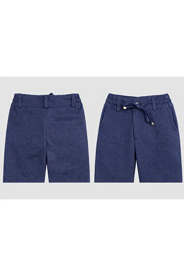 Детские брюки-джоггеры для девочек хлопковые Hayta, Navy Blue — фото 3