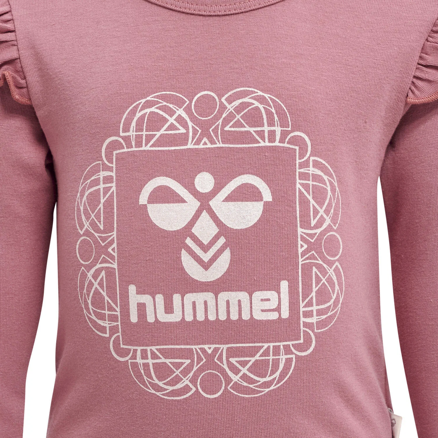 Детский хлопковый боди с длинным рукавом Hummel Frik, Rosa Pastellrosa Hellrosa — фото 4