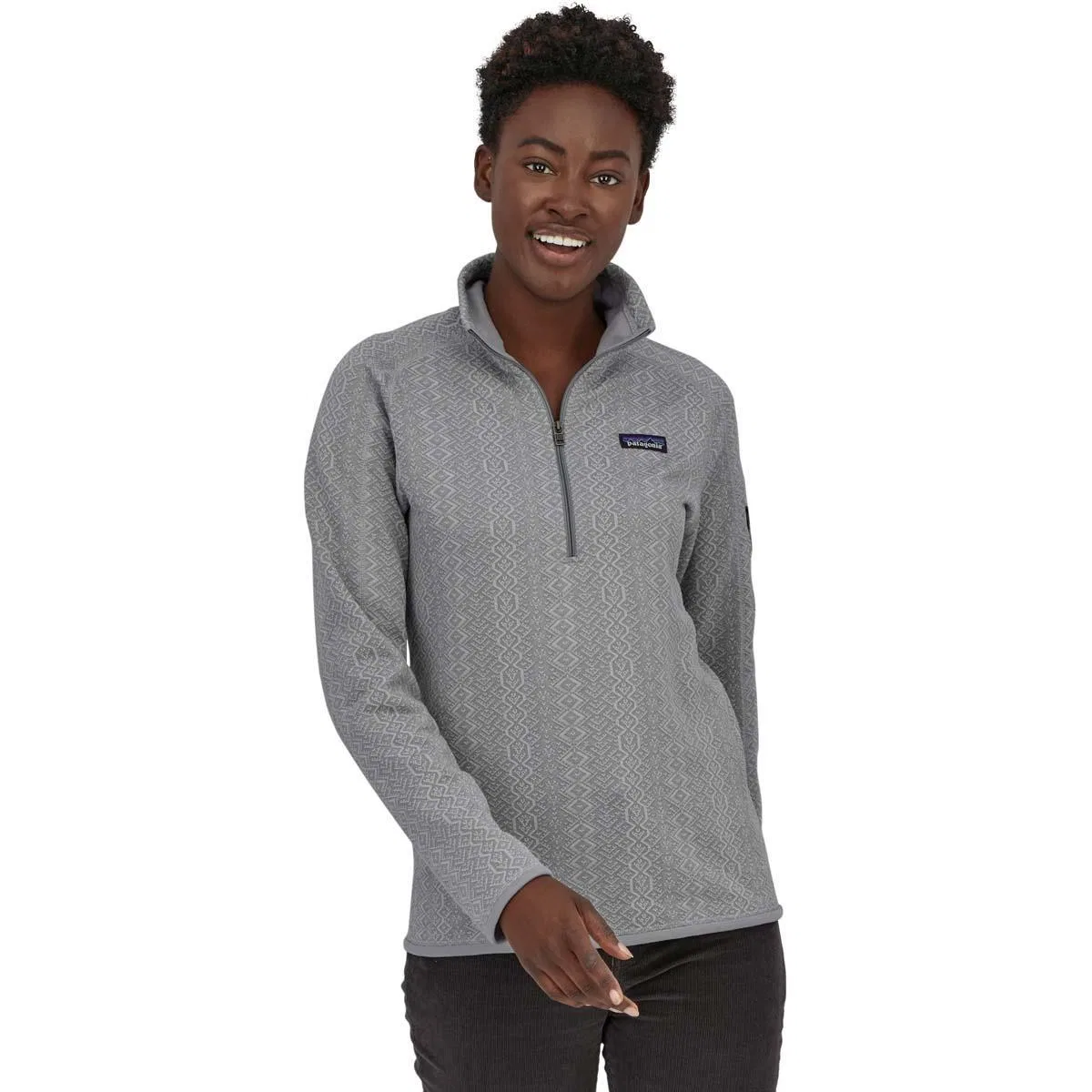Флисовая кофта с четверть-молнией Better Sweater Patagonia, Frozen Jaquard/Salt Grey
