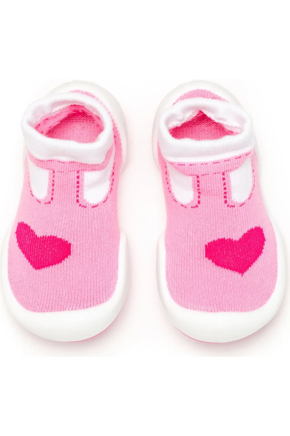 Детские туфли-носочки с ремешком T-Strap Heart Komuello, розовый