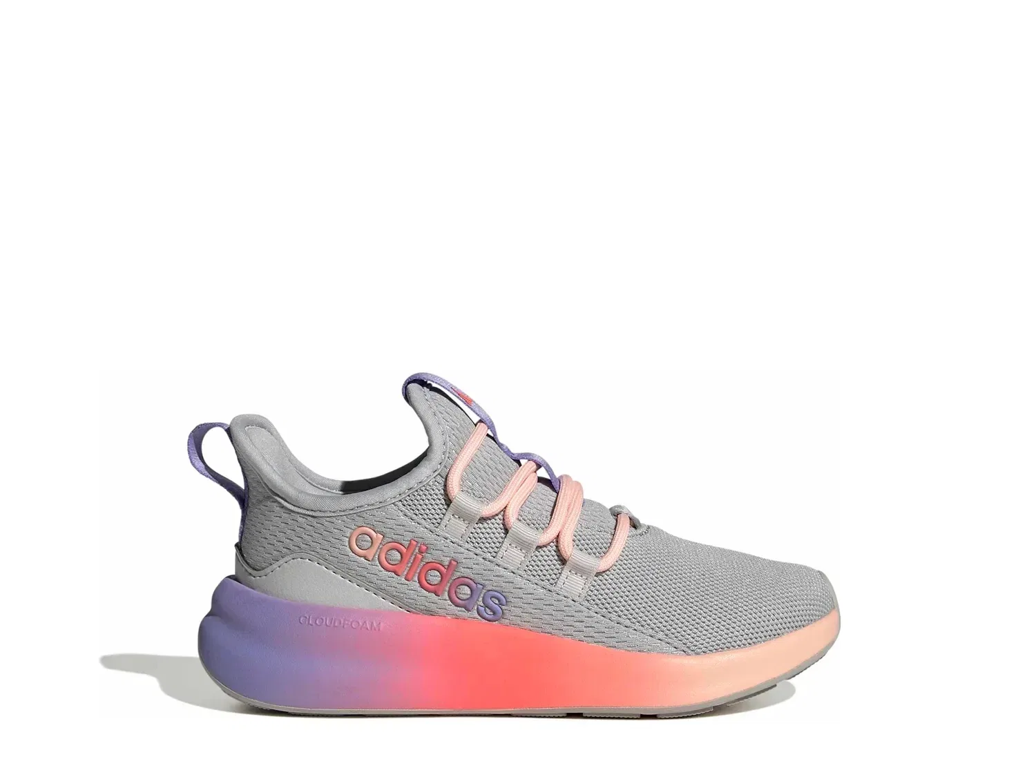 Кроссовки Lite Racer Adapt 8.0, adidas, серый/розовый — фото 3