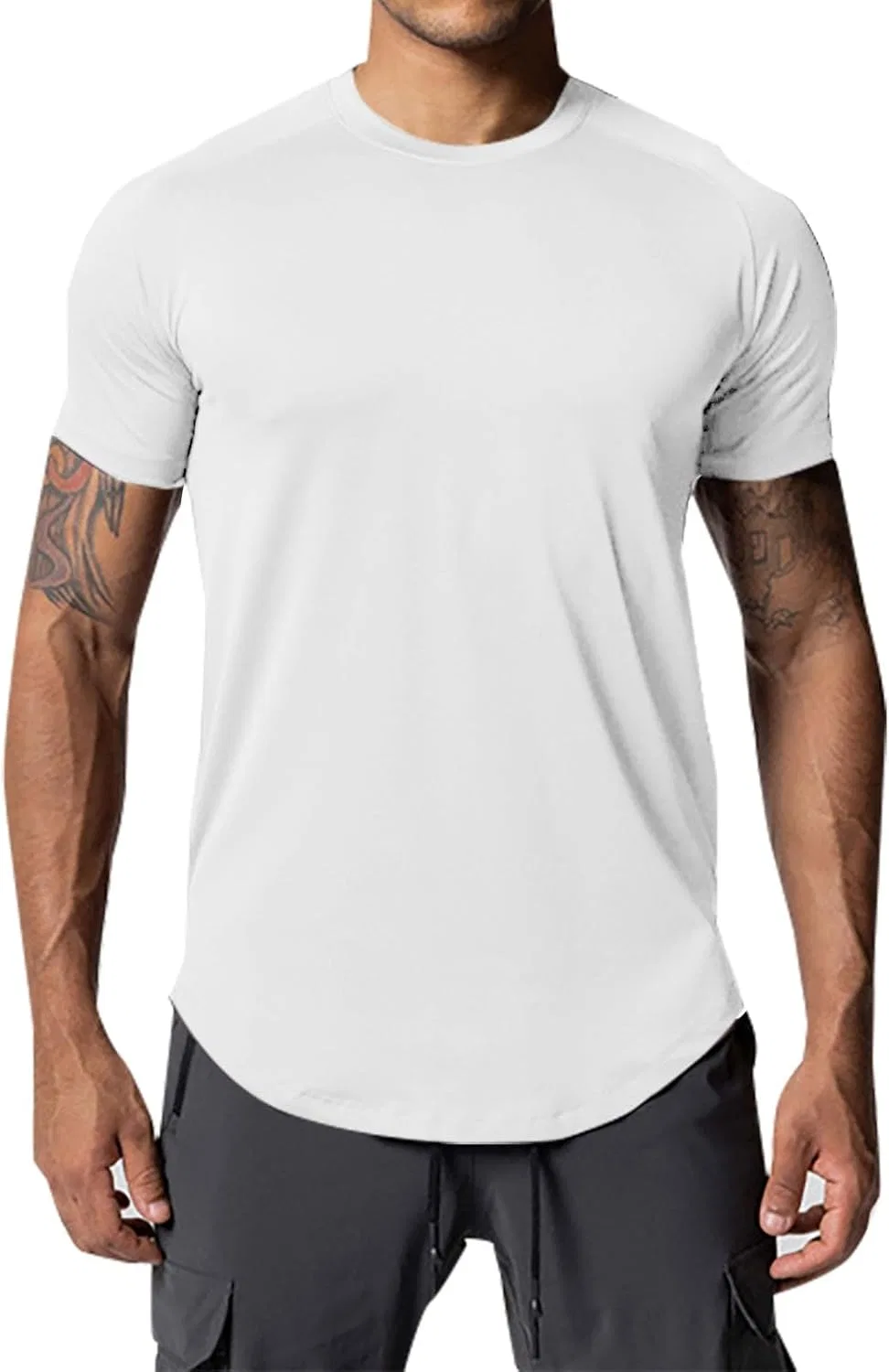 Мужская облегающая футболка Athletic, White
