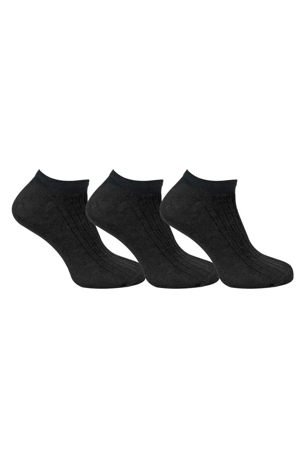 Набор из 3 пар хлопковых носков Sock Snob, Black — фото 4