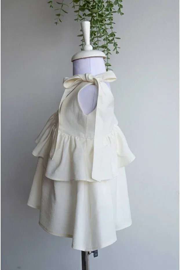 Детское платье для девочек хлопковое Put-On-Out Little Daisy, White — фото 2