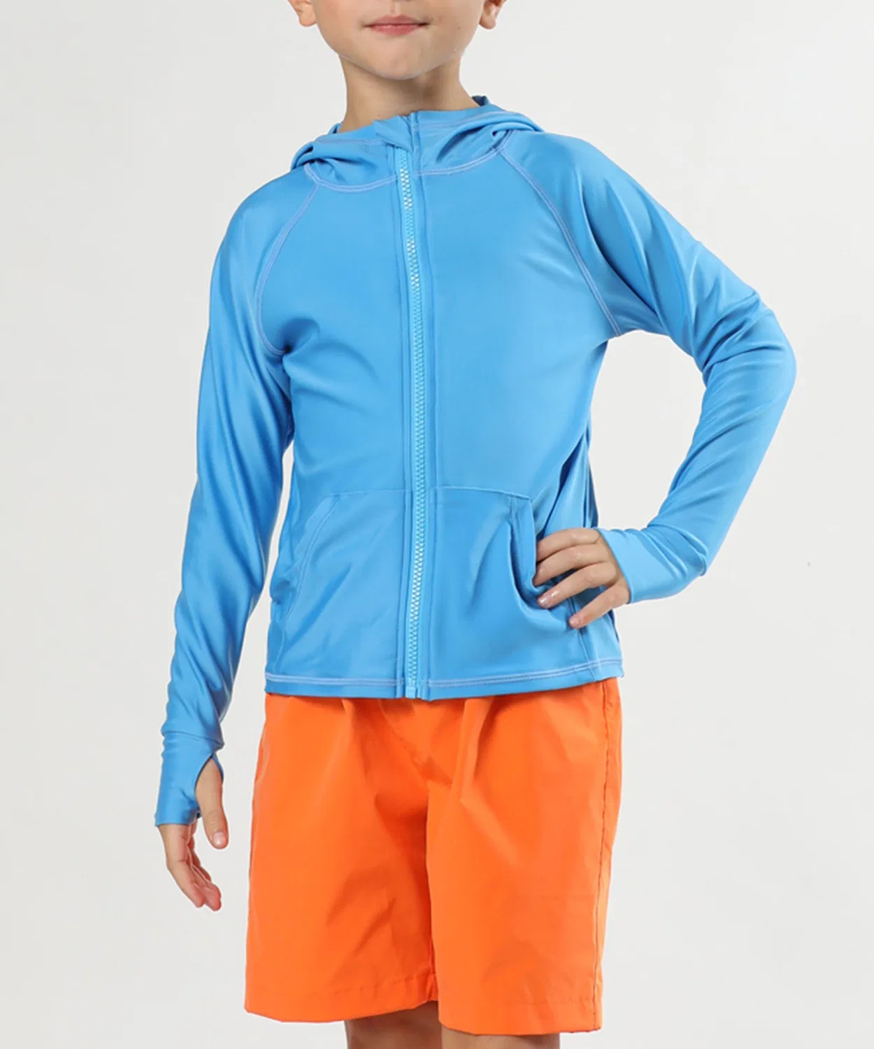 Детская куртка для плавания с длинным рукавоми капюшоном Lace Ladies, Blue