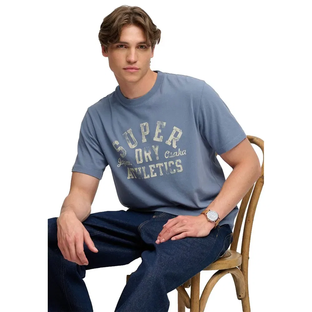 Мужская футболка с коротким рукавом Athletic Essential Superdry, Blue — фото 4