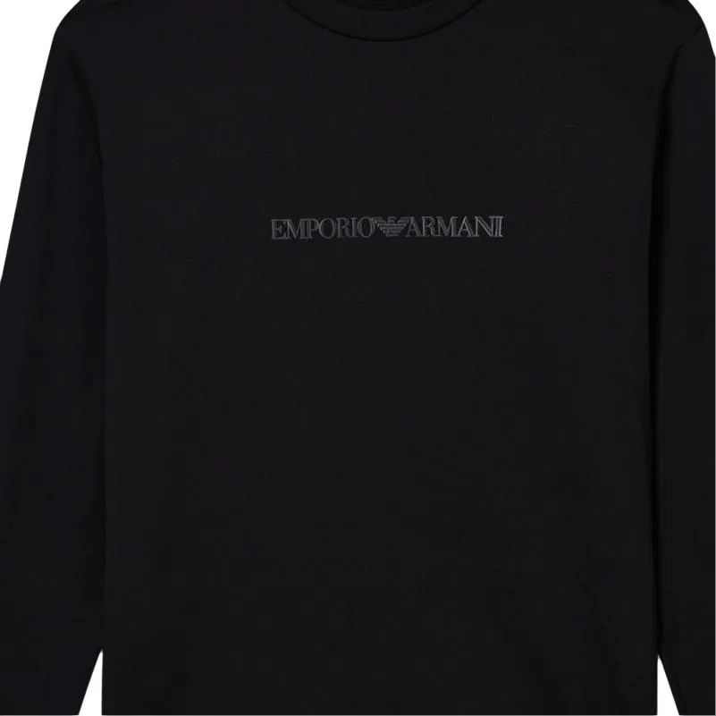 Мужская футболка с длинным рукавом Emporio Armani, Black — фото 3