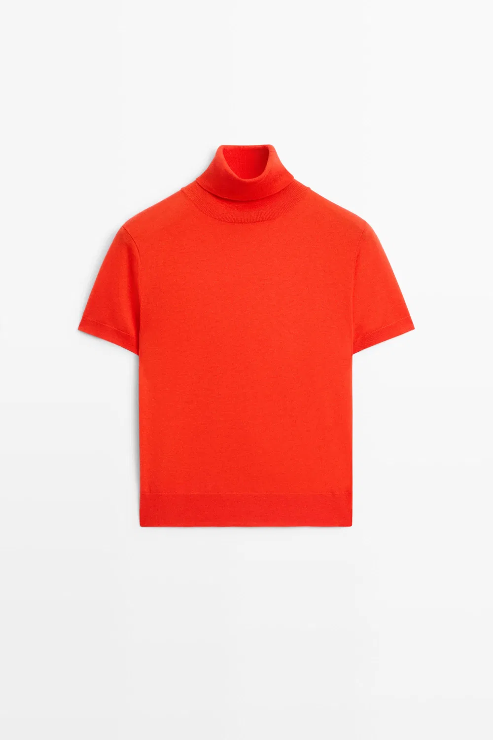 Свитер Massimo Dutti Turtleneck Knit, оранжевый — фото 2