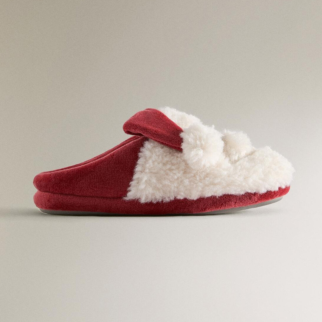 

Детские тапочки-мюли Zara Home Father Christmas, красный/белый