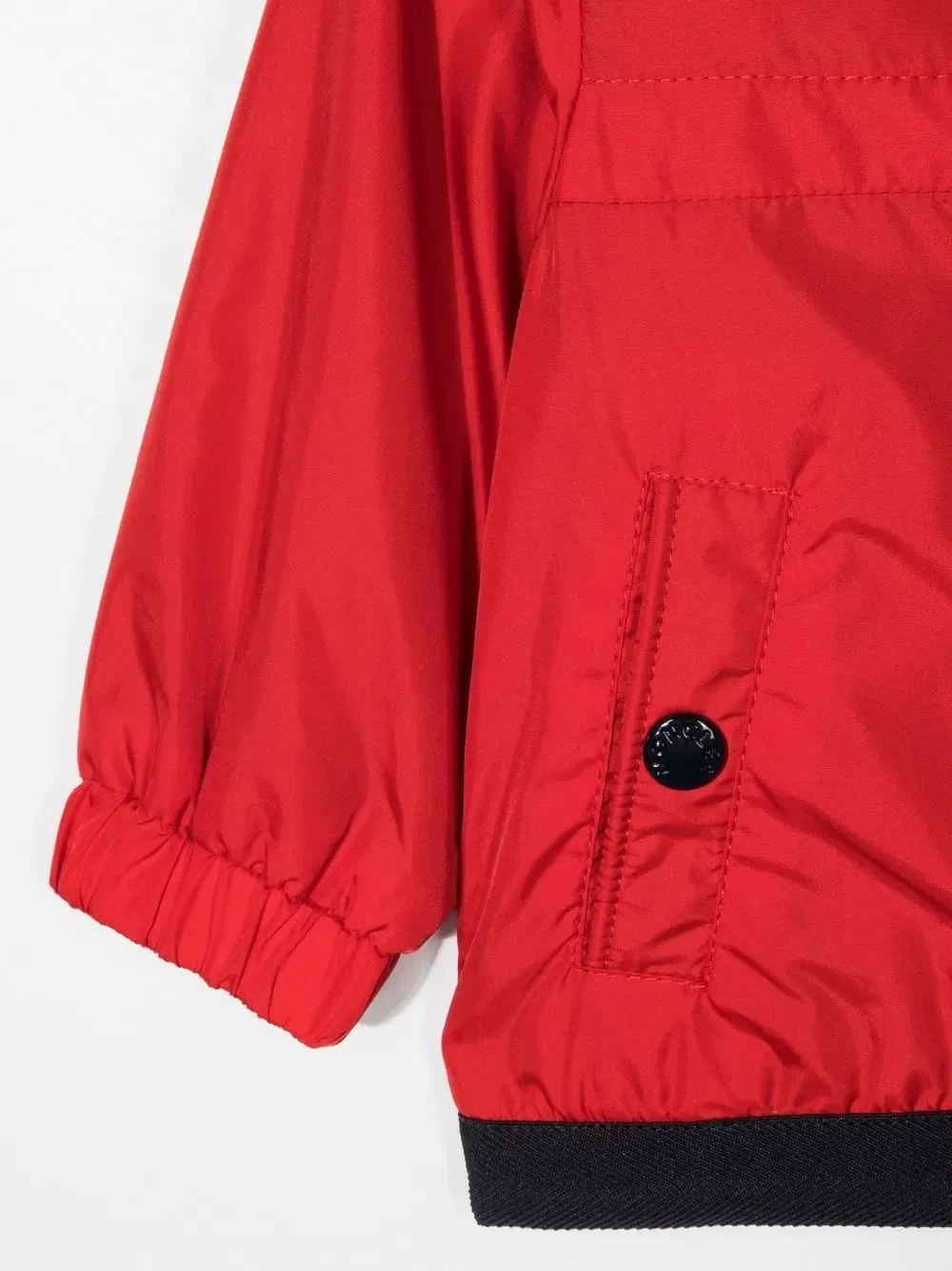 Куртка с капюшоном и нашивкой-логотипом Moncler Enfant, красный — фото 3