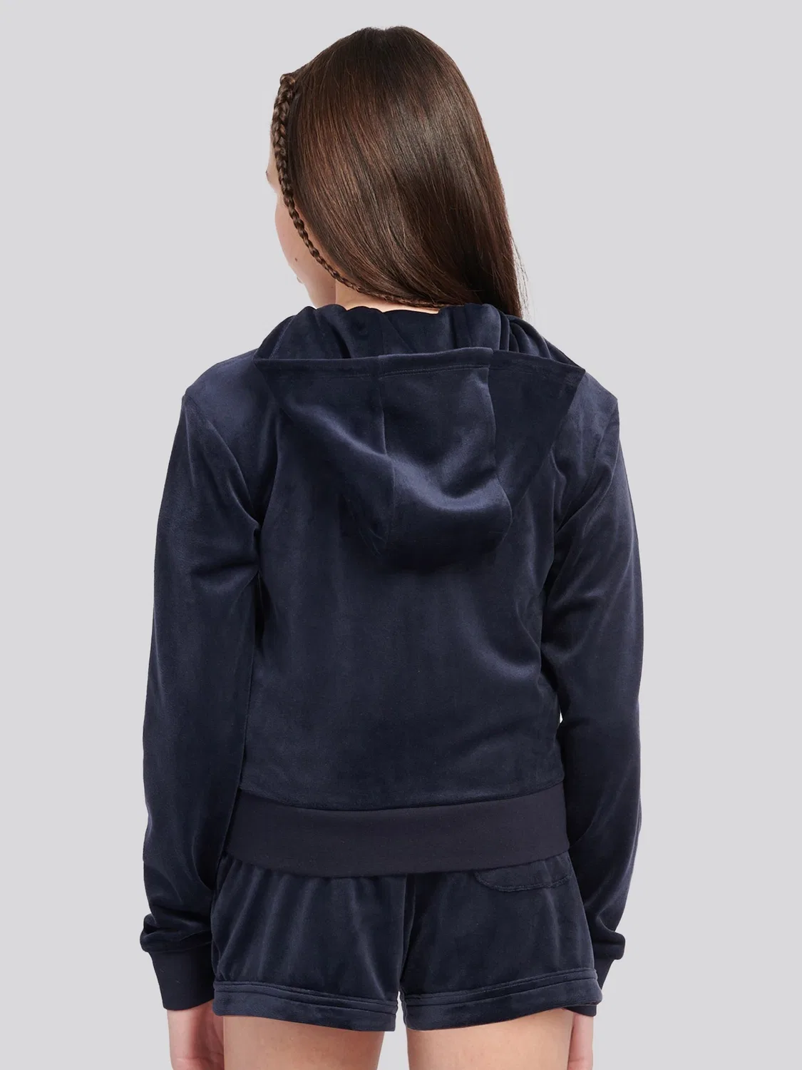 Худи на молнии для девочек Mini Diamante Juicy Couture, синий — фото 2