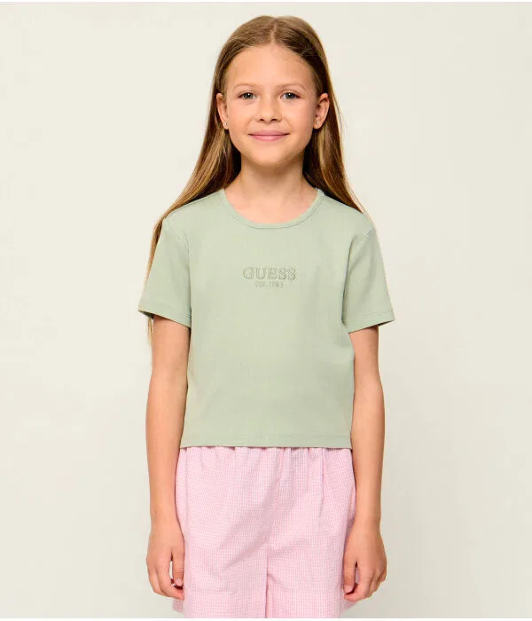 Детская футболка для девочек с принтом T-Shirt Guess, зеленый