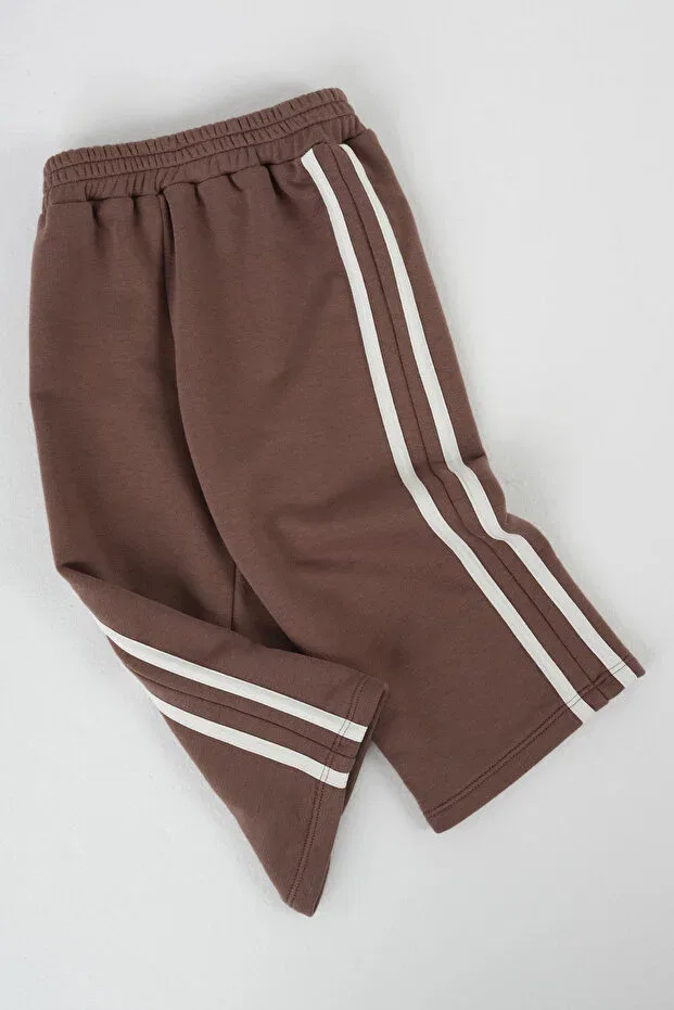 Детские спортивные штаны для мальчиков в полоску Mioma Kids, Brown — фото 3