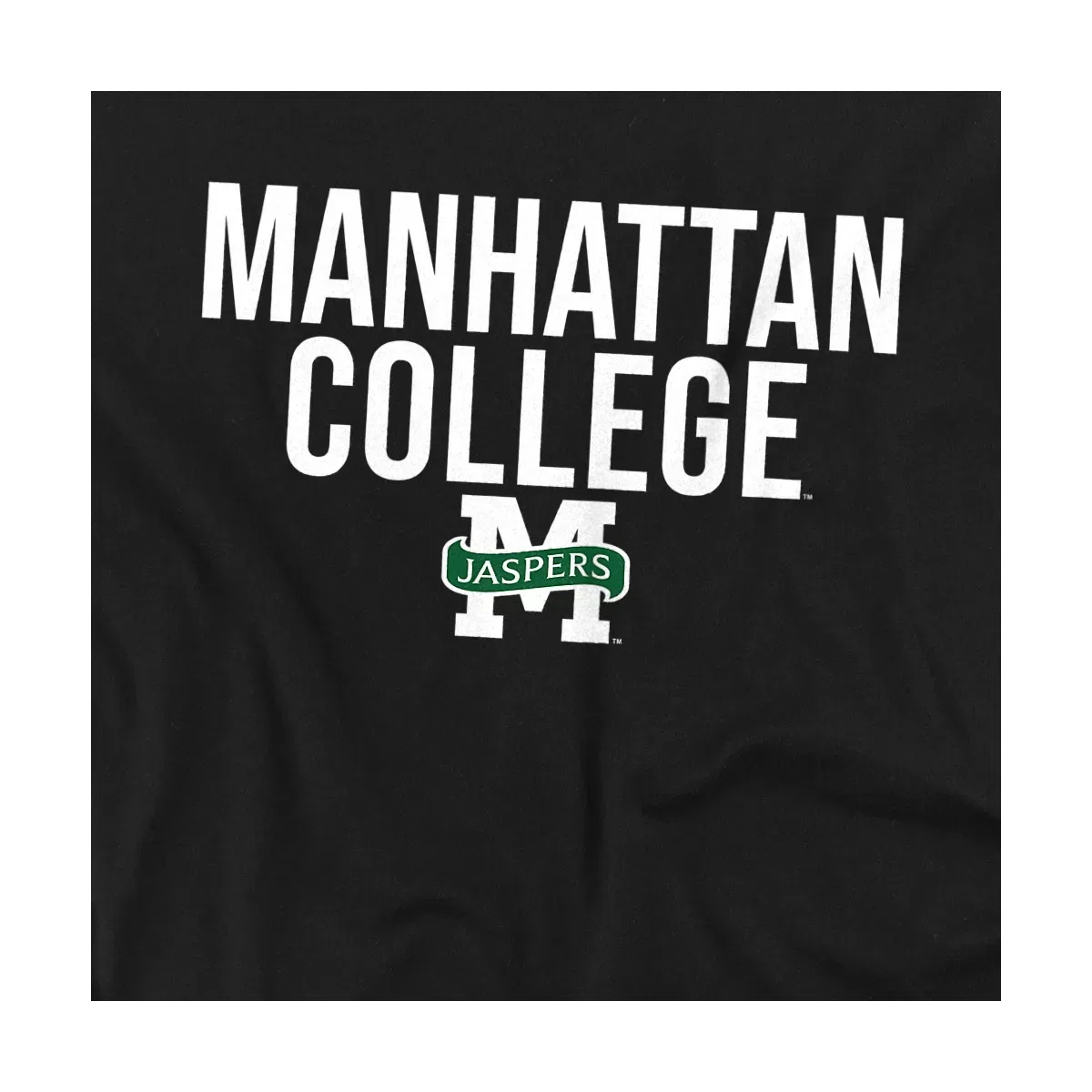 Детское боди-комбинезон с коротким рукавом Manhattan College Stacked NCAA, Black — фото 2