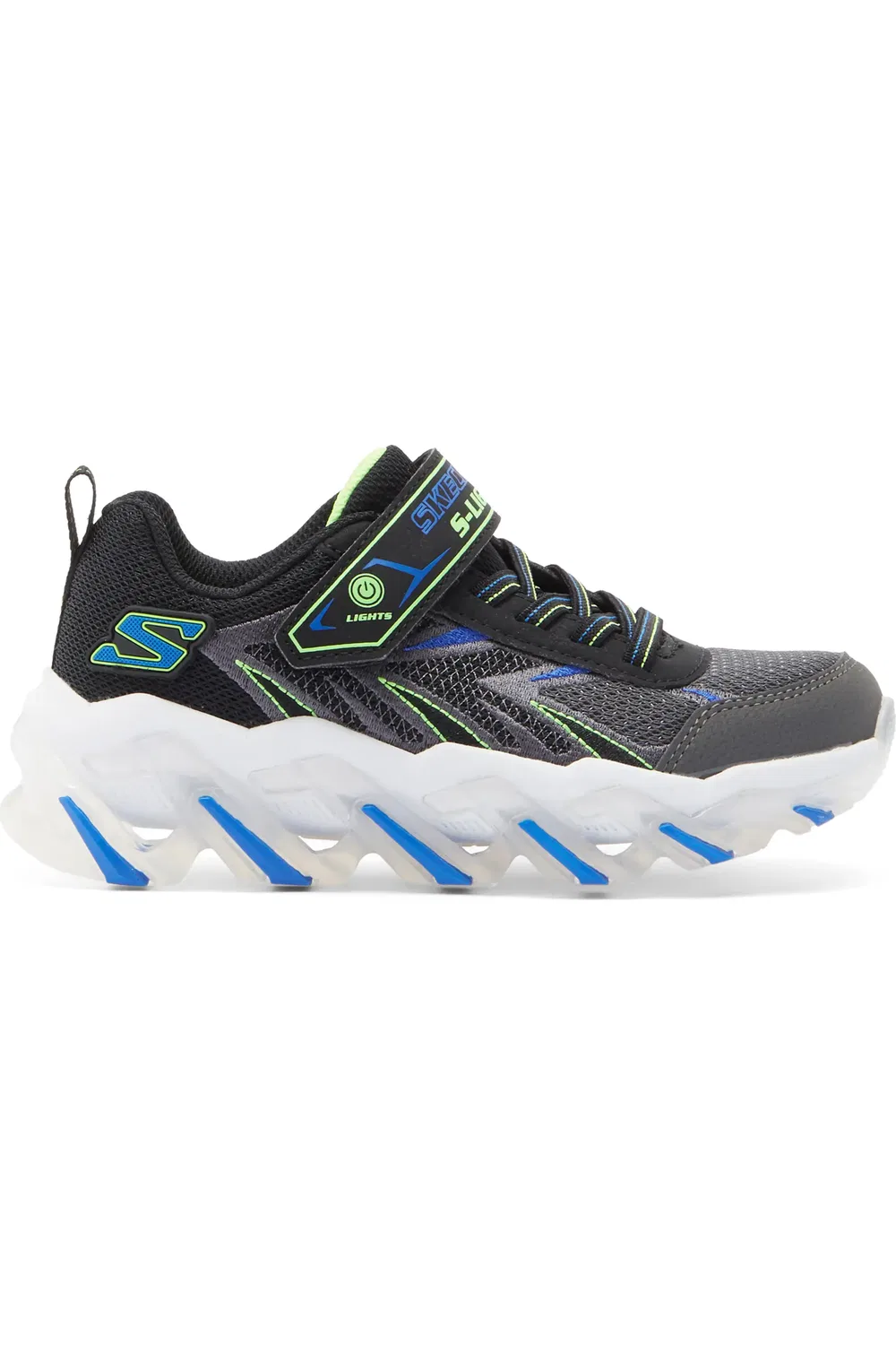 Кроссовки детские с подсветкой Mega-Surge 2.0 SKECHERS, Charcoal/Multi — фото 3