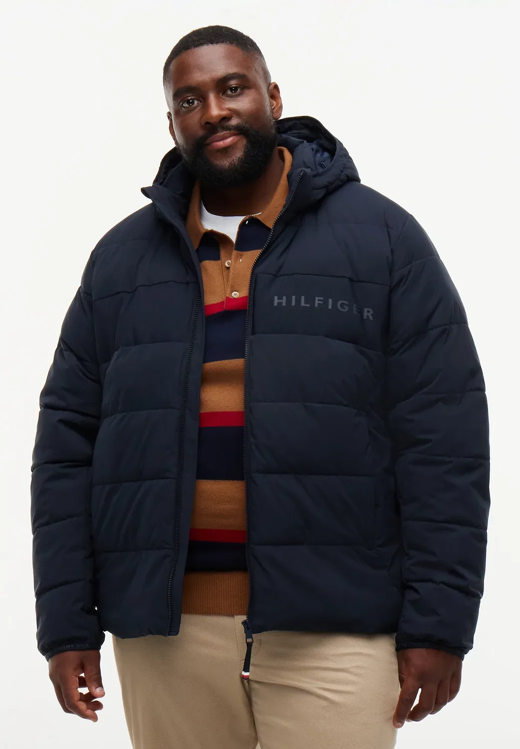 Фирменная пуховая куртка Bt-Detach с капюшоном - зимняя куртка Tommy Hilfiger, Navy Blue