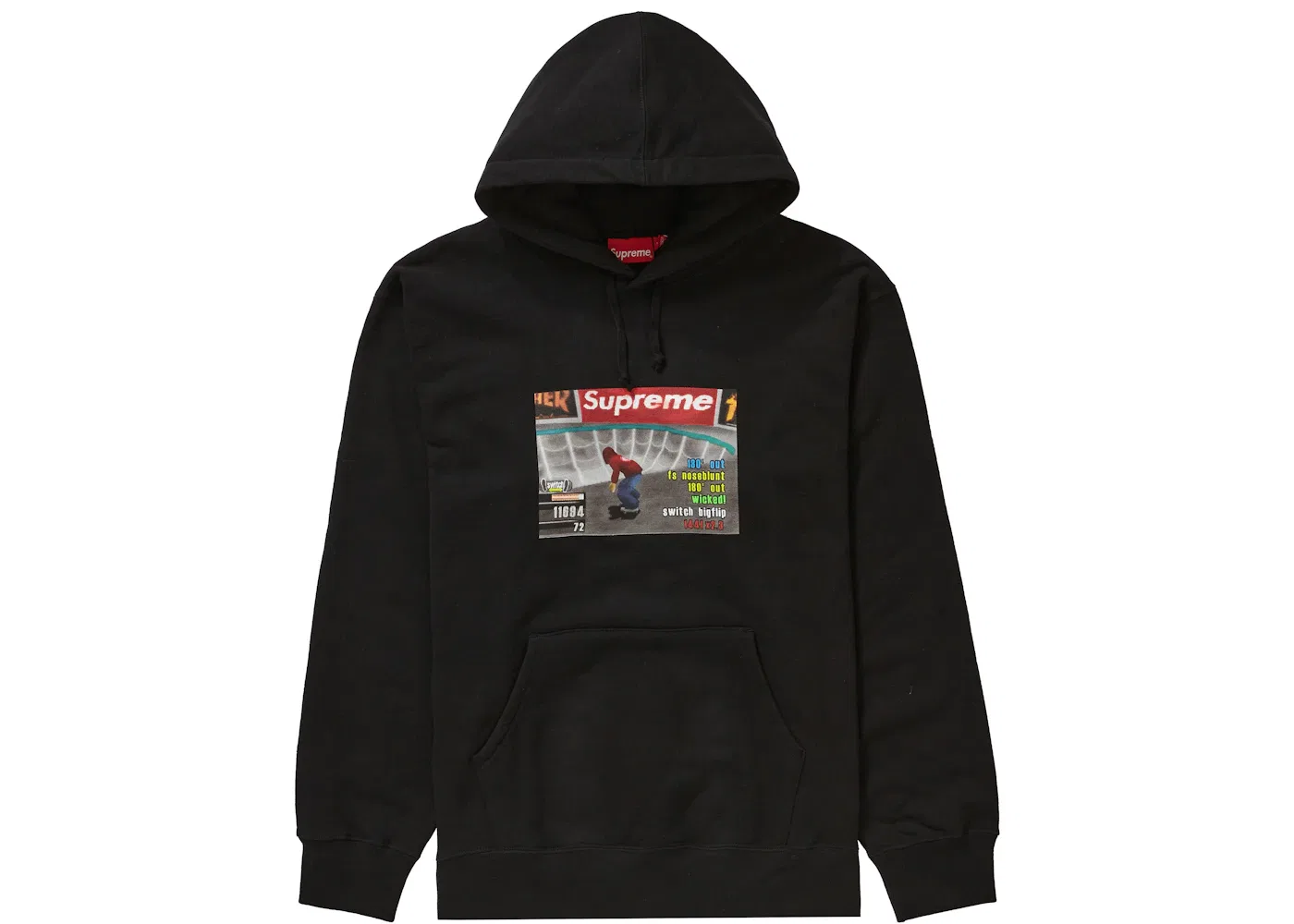 Мужской худи с принтом Thrasher Supreme, Black