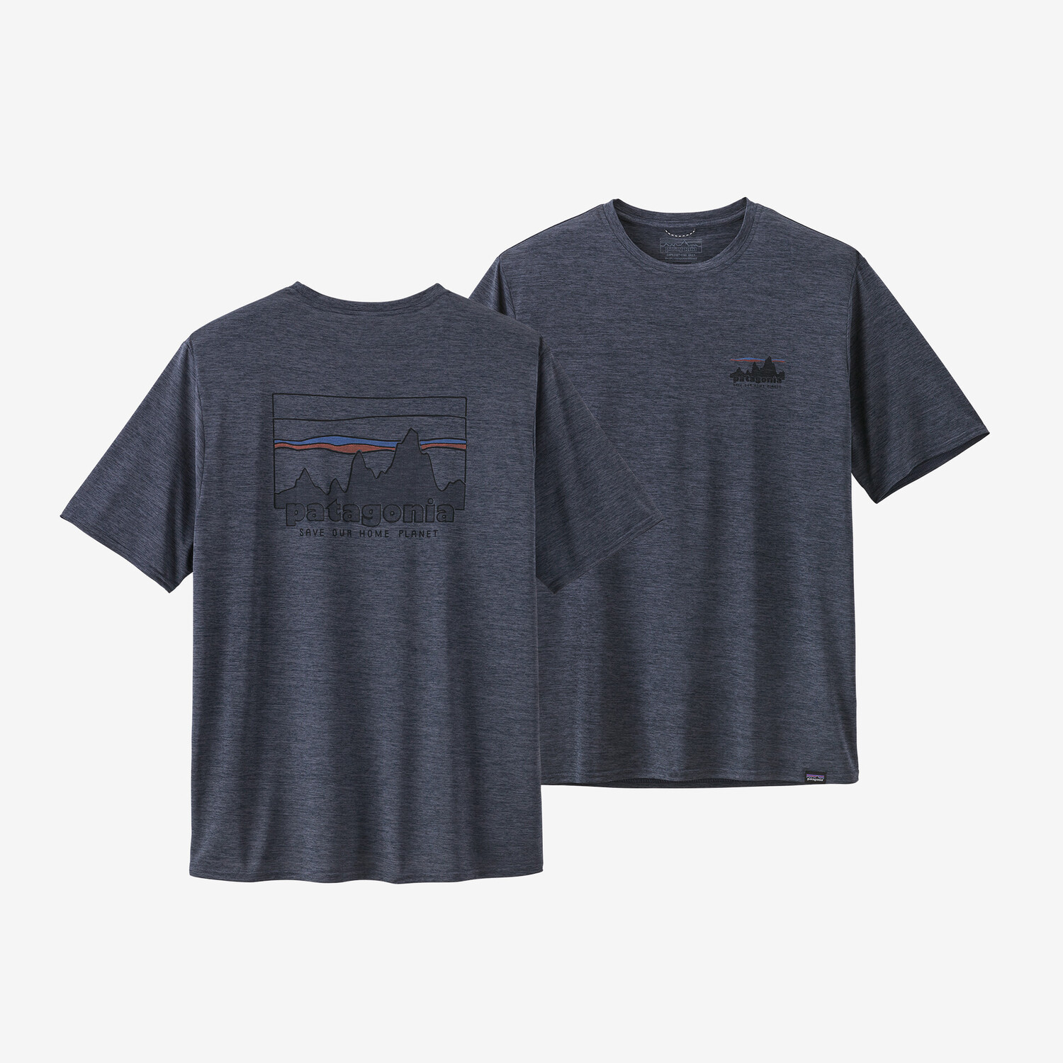 

Мужская рубашка Capilene Cool с рисунком на каждый день Patagonia, цвет 73 Skyline: Smolder Blue X-Dye