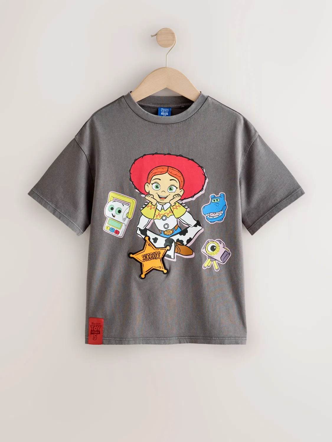 Футболка оверсайз с принтом Toy Story Jessie Next, серый