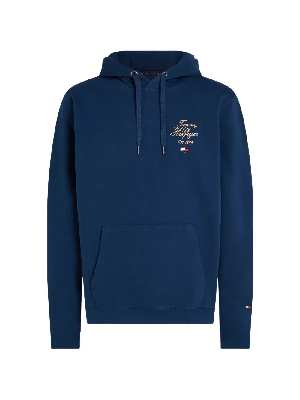 Худи со шнурком и вышитым логотипом Tommy Hilfiger, синий