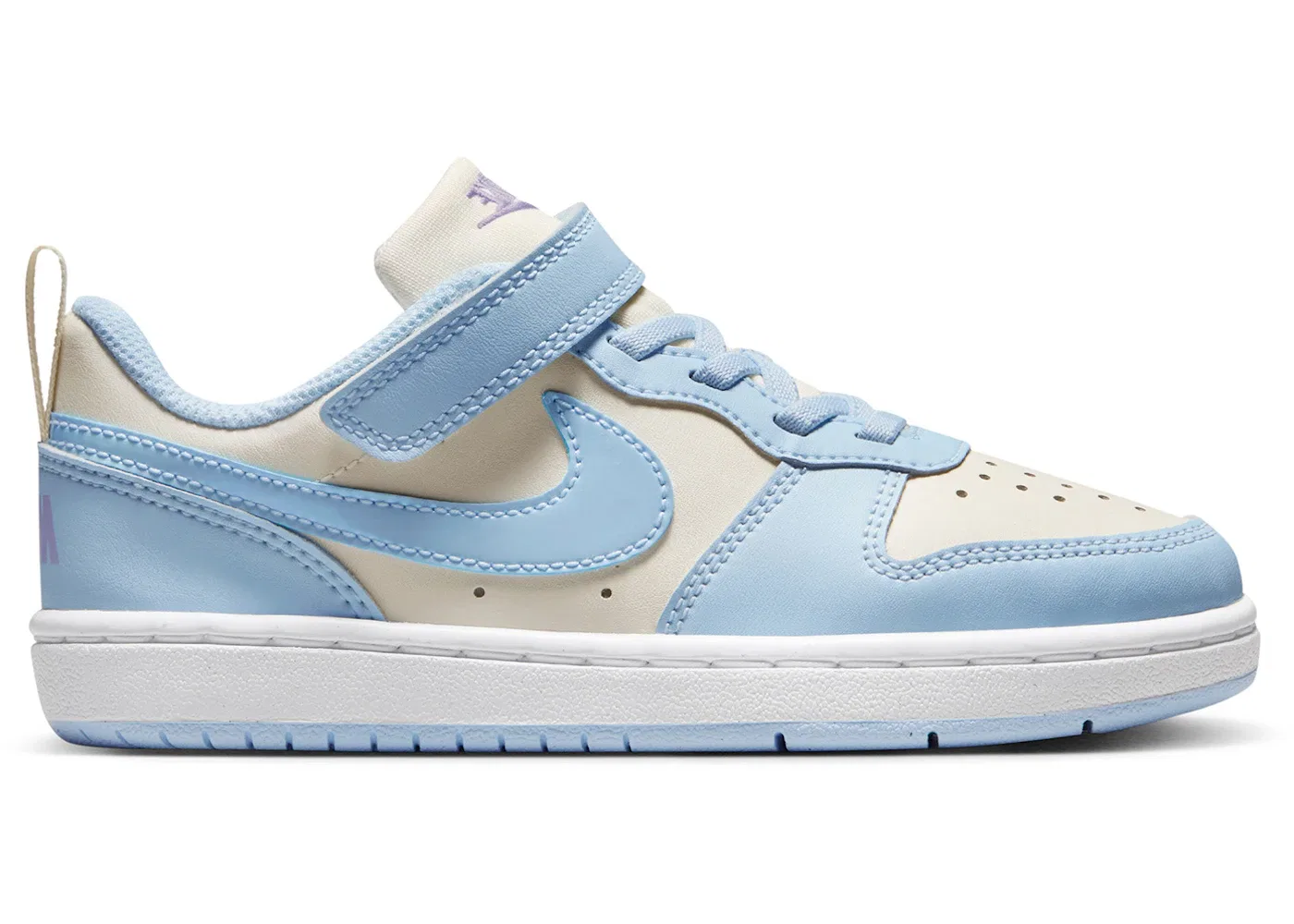 Детские кроссовки Lifestyle Nike Court Borough Low Recraft, Soft Pearl/Hydrangeas/White/Celestine Blue