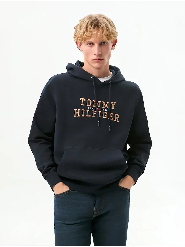 Футболка с длинным рукавом Icon Intecno Hoodie TOMMY HILFIGER, Navy