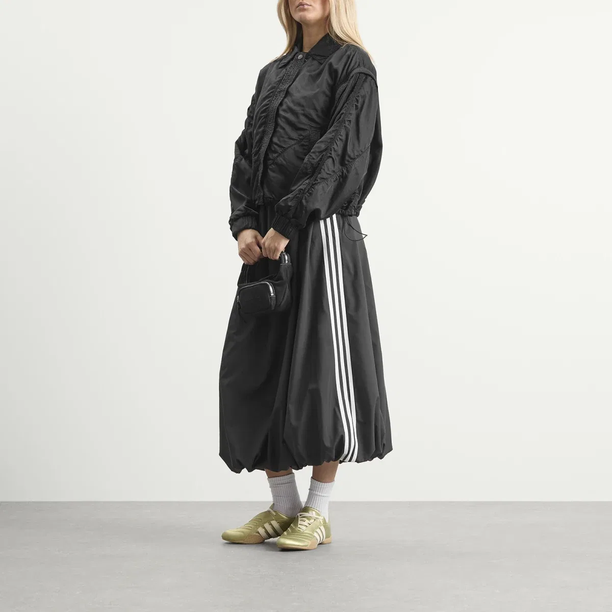 Юбка-миди с balloon-силуэтом Adidas, Black — фото 4