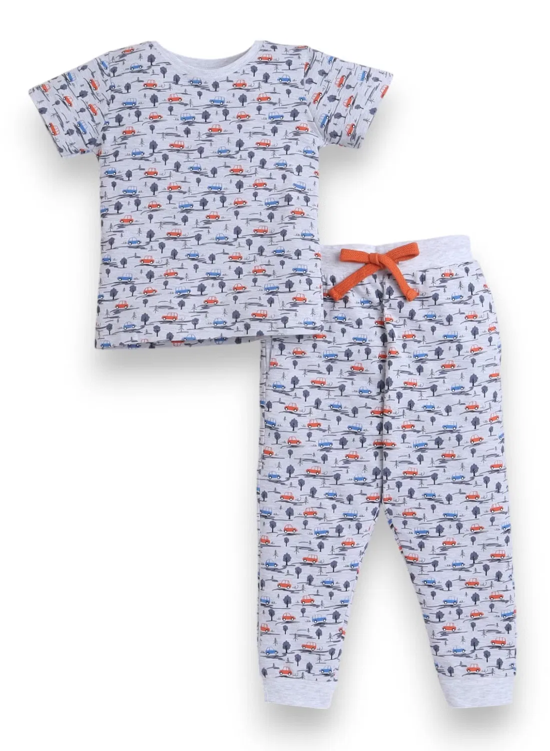 Комплект пижамный с принтом, модель All-Over Printed, Victor And Jane, серый