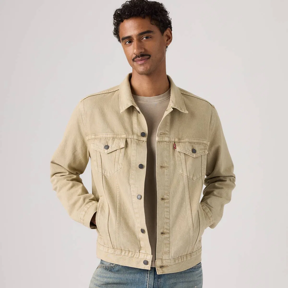 Куртка-Тракер, окрашенная в готовом виде Levi's, Yellow Sand Garment Dye - Yellow