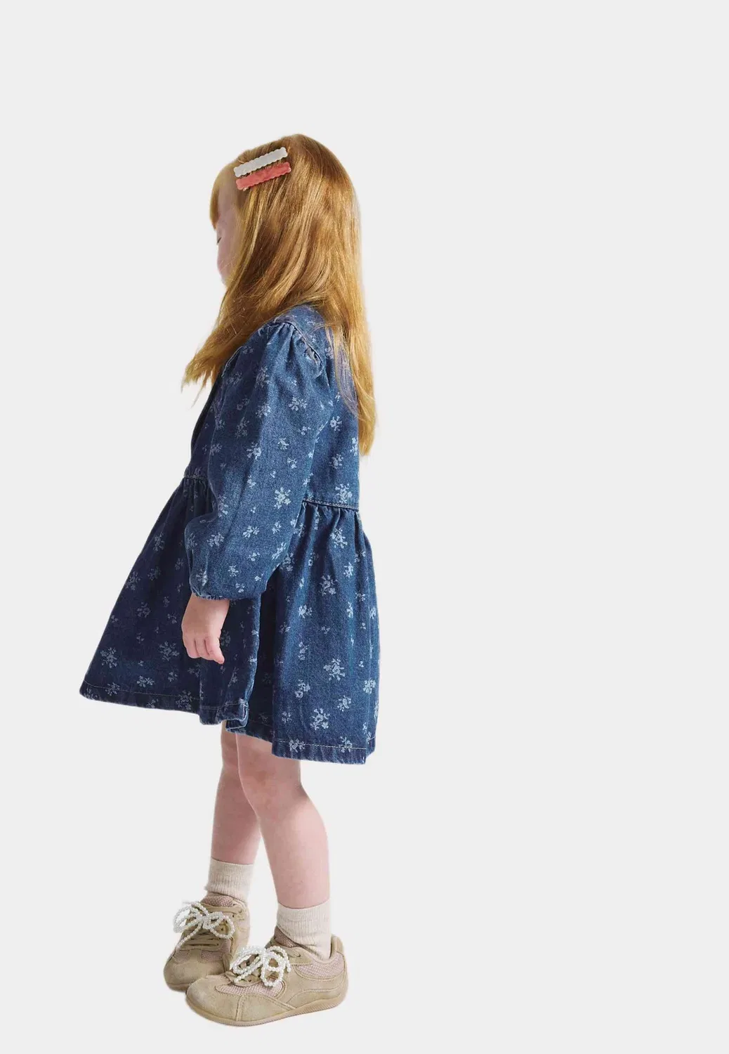 Платье с цветочным принтом (2-10 лет)... - платье Marks & Spencer, Denim — фото 4