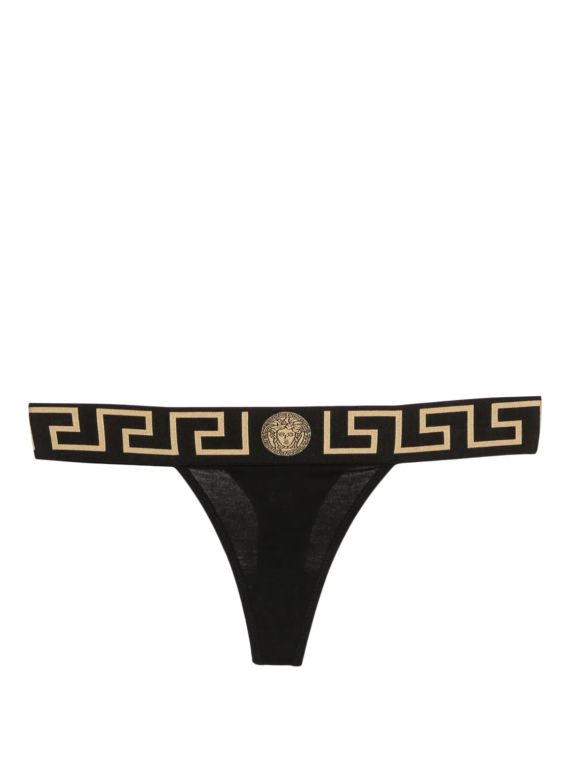 Трусики с греческим узором Versace, черный